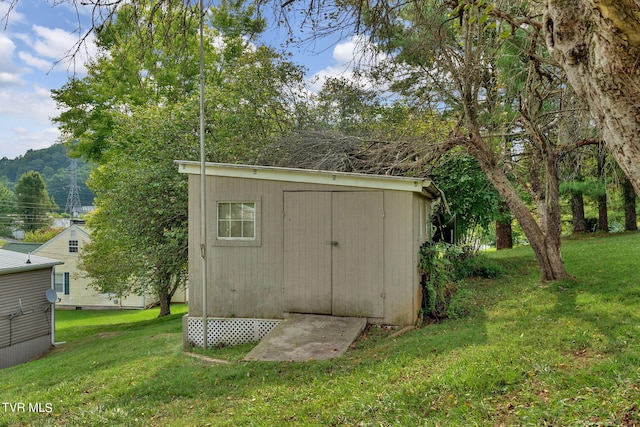 view of shed