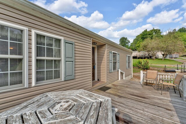 view of wooden deck