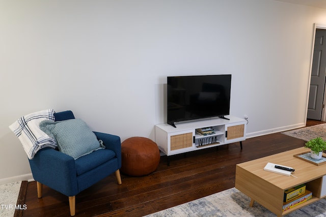 living room featuring hardwood / wood-style floors