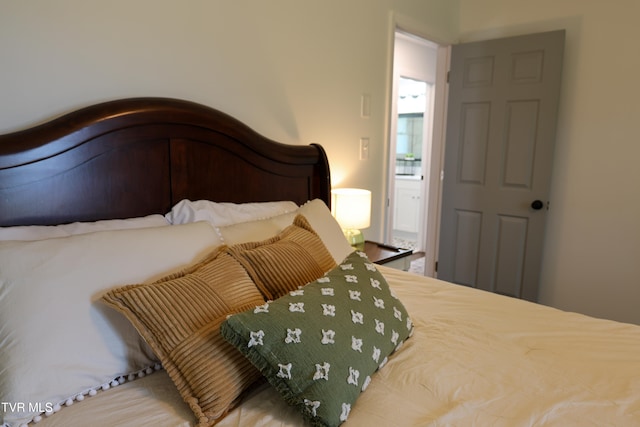 bedroom featuring connected bathroom