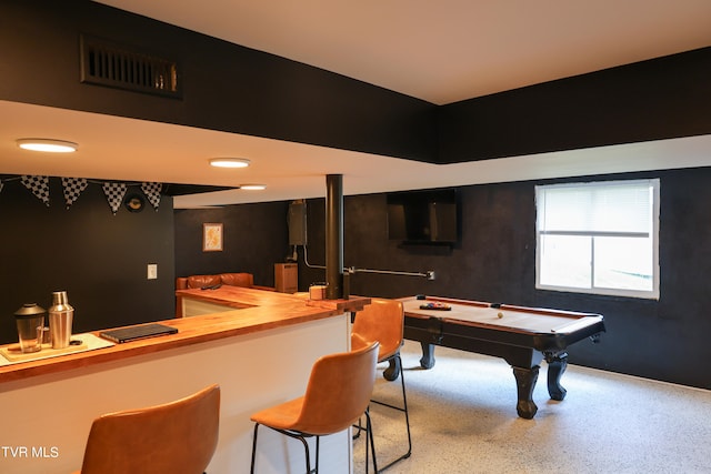 game room featuring pool table