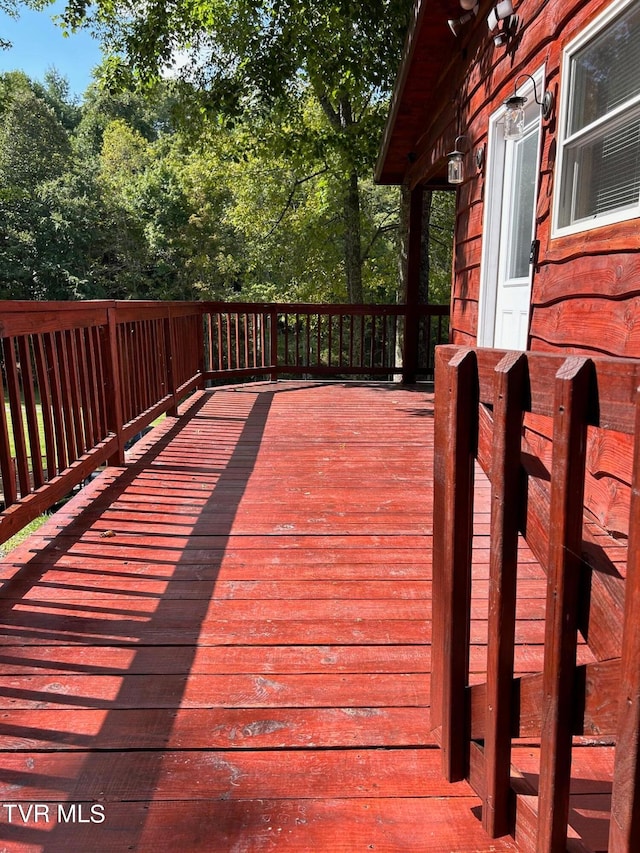 view of wooden deck