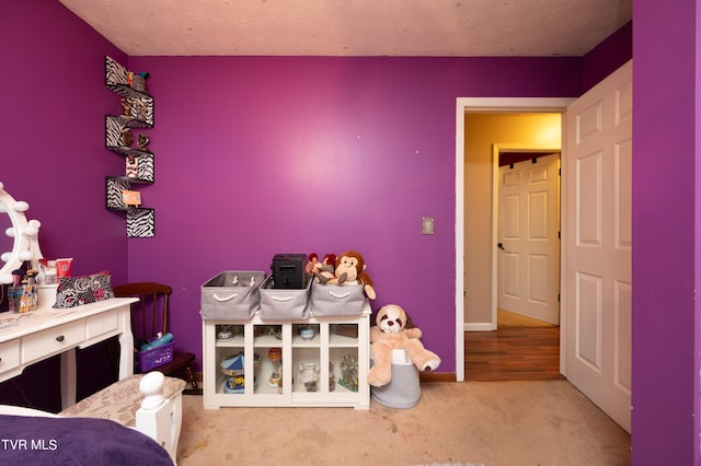 unfurnished bedroom with light colored carpet