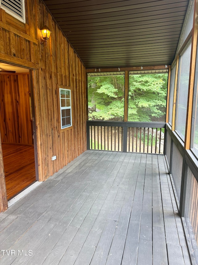 deck with covered porch