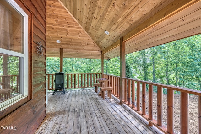 view of wooden deck