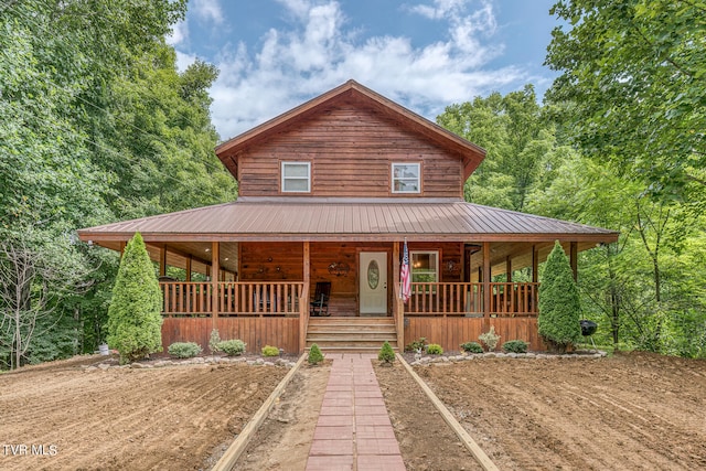 view of front of house with covered porch