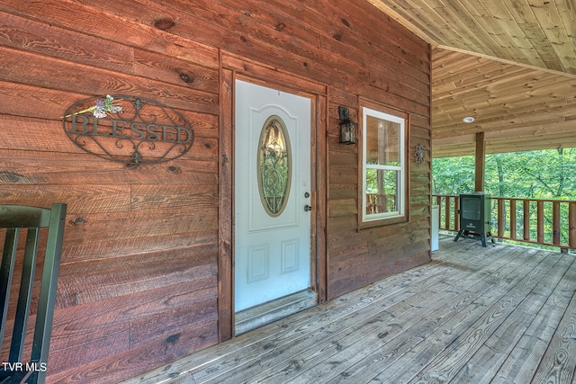 view of doorway to property