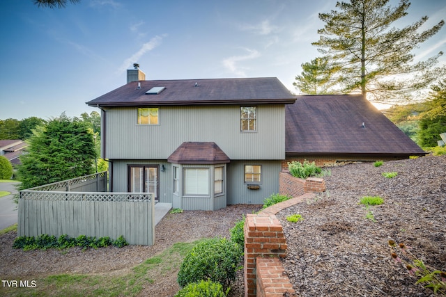 view of rear view of property