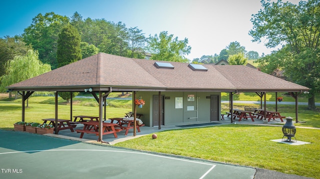 surrounding community featuring a patio area, a yard, and a gazebo