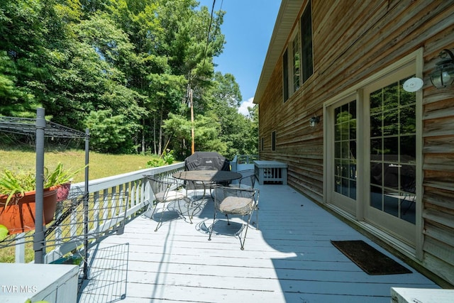 view of wooden terrace