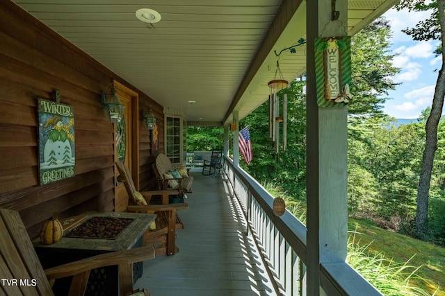 balcony with covered porch