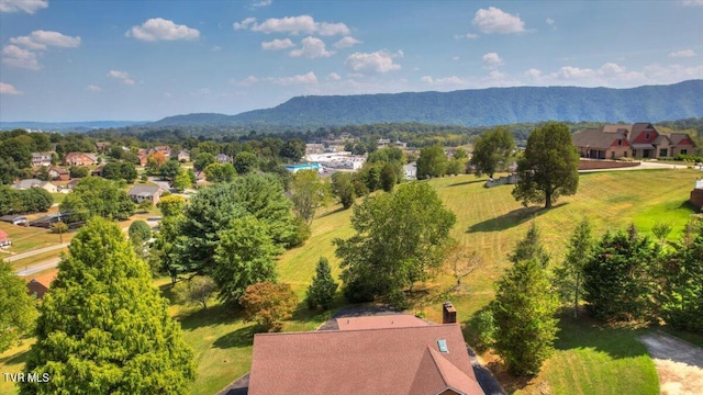 aerial view featuring a mountain view