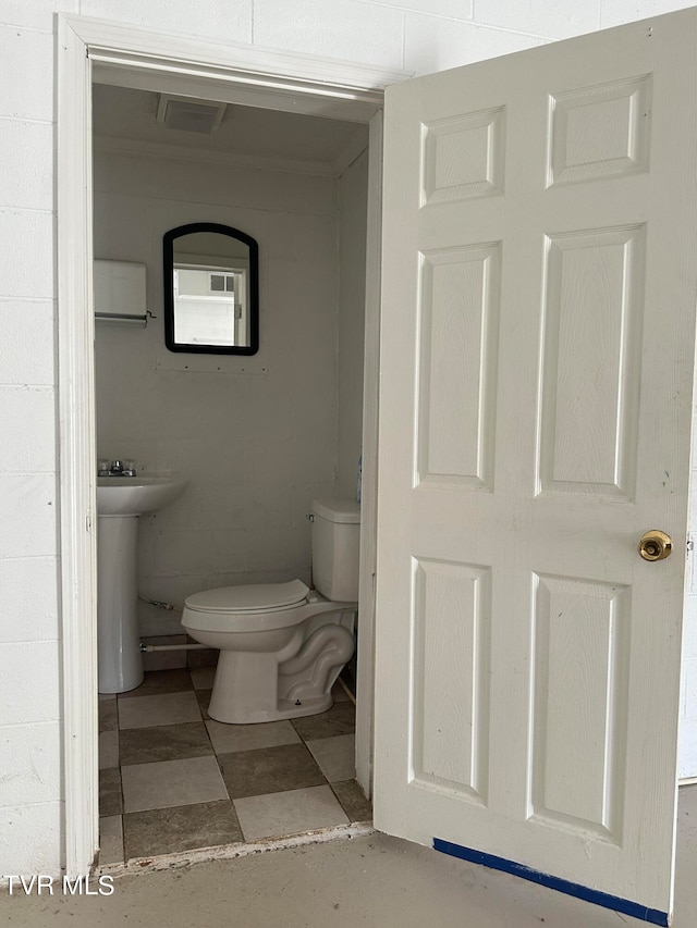 bathroom with toilet and sink