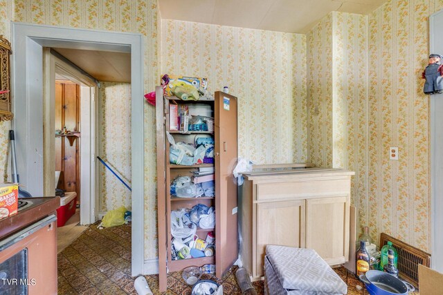 interior space featuring tile patterned flooring