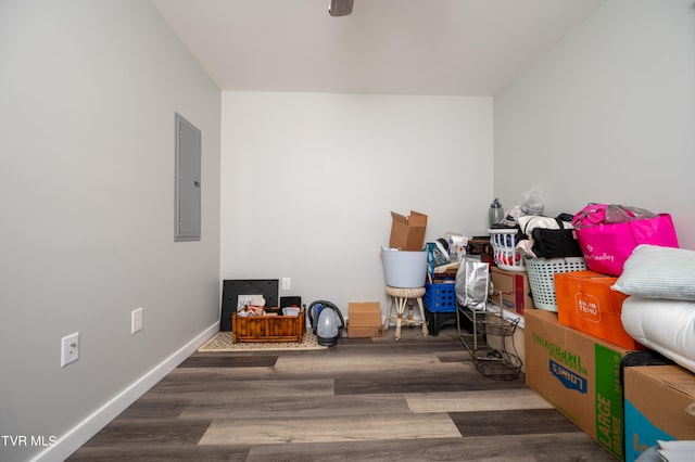 storage area featuring electric panel