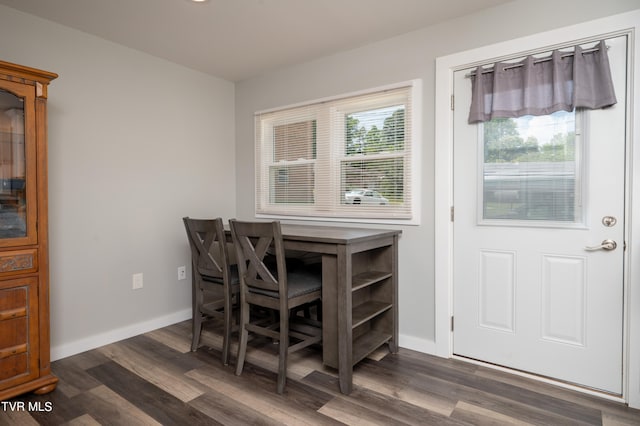 dining room featuring dark hardwood / wood-style floors