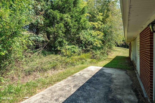 view of yard with a patio area