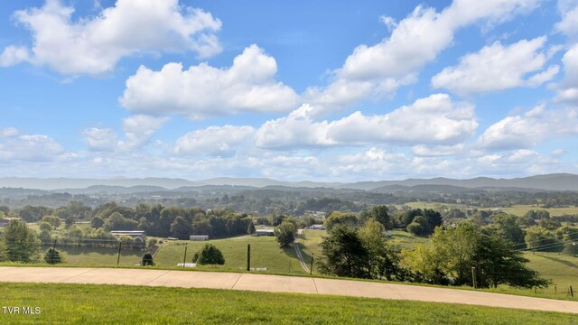 property view of mountains with a rural view