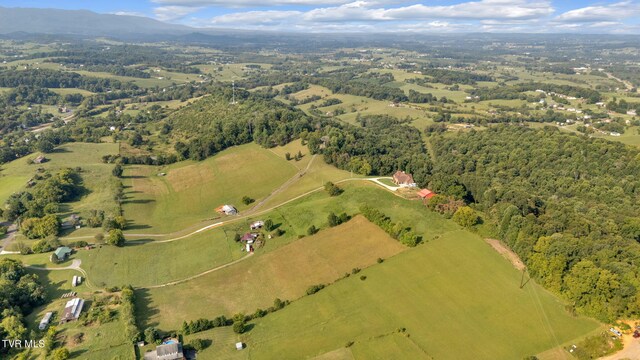 bird's eye view featuring a rural view