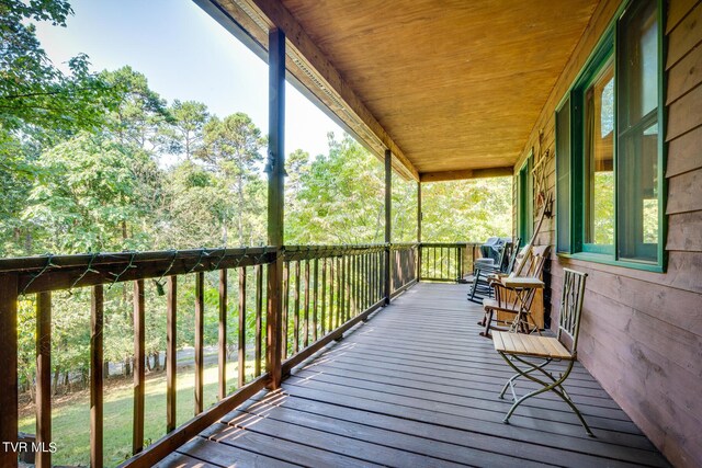 view of wooden deck