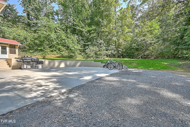 view of patio / terrace with a grill