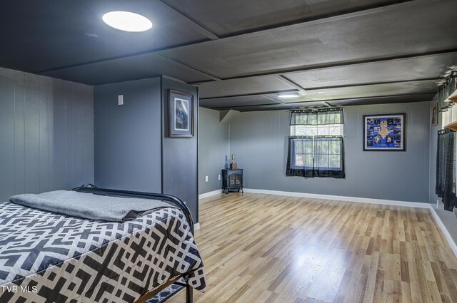 bedroom featuring light wood-type flooring