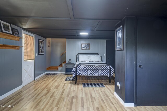 bedroom featuring hardwood / wood-style floors