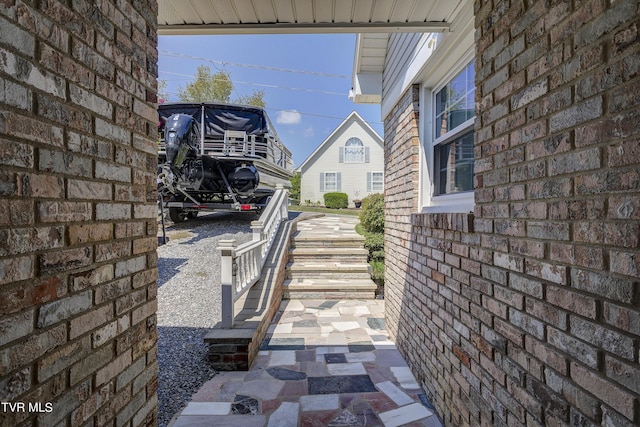 exterior space featuring a carport