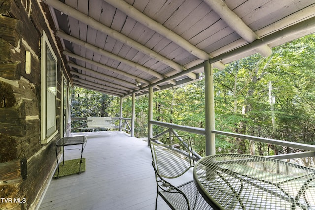 view of wooden deck