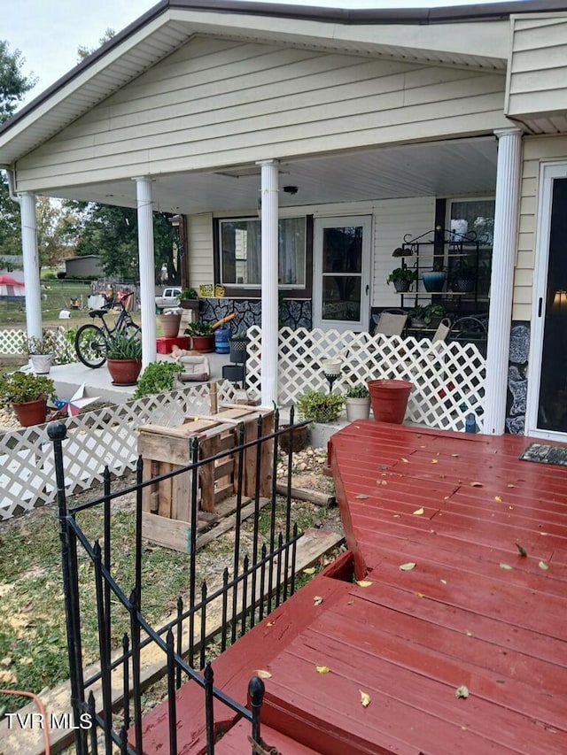 view of wooden deck