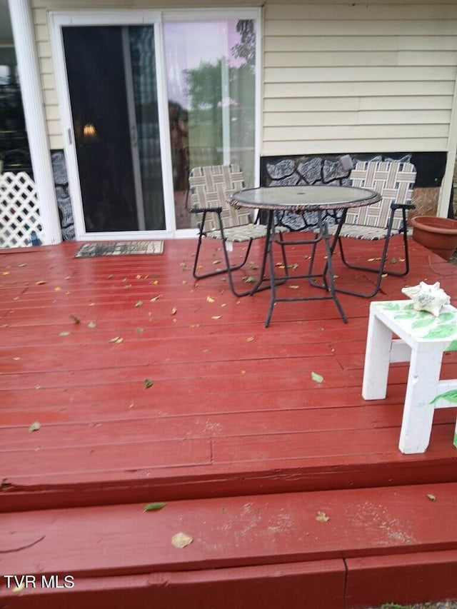 view of wooden deck