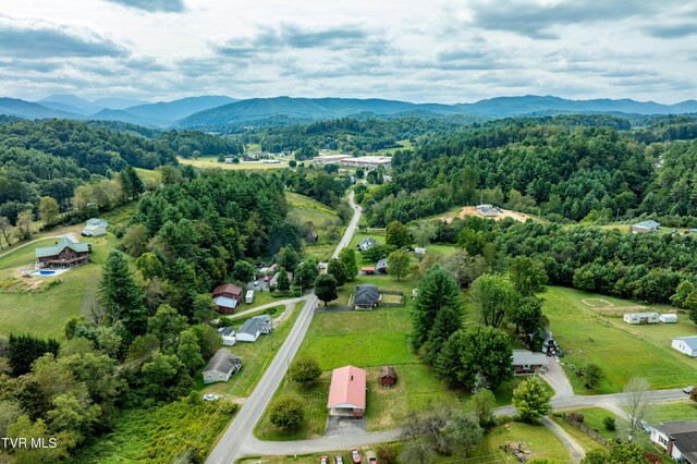 bird's eye view featuring a mountain view