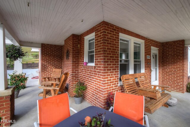 view of patio with covered porch