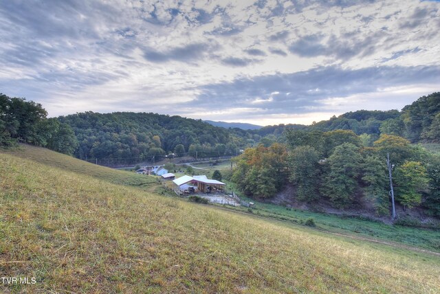 mountain view featuring a rural view