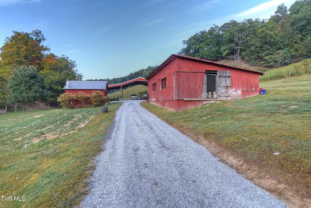 exterior space featuring a yard