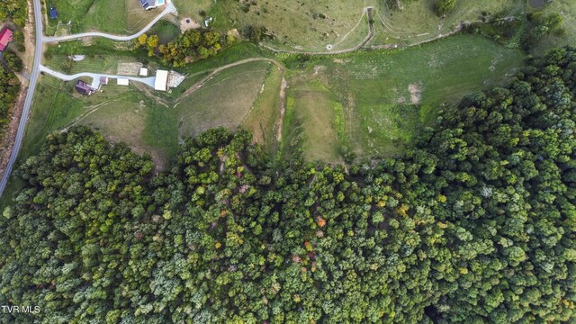 drone / aerial view featuring a rural view