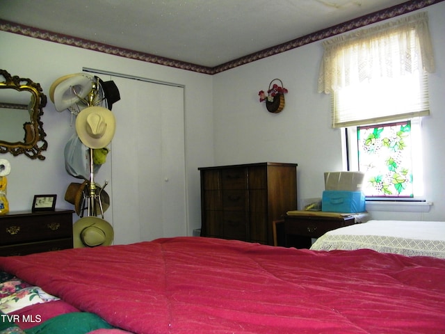 bedroom with a closet