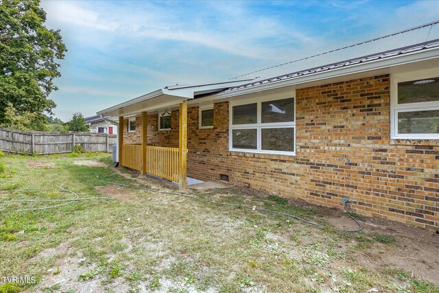 exterior space with a lawn