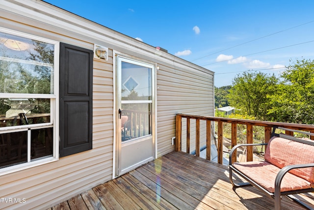 view of wooden deck