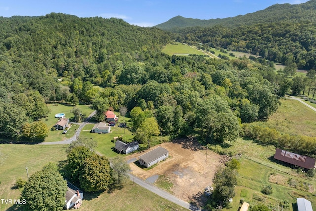 aerial view featuring a mountain view