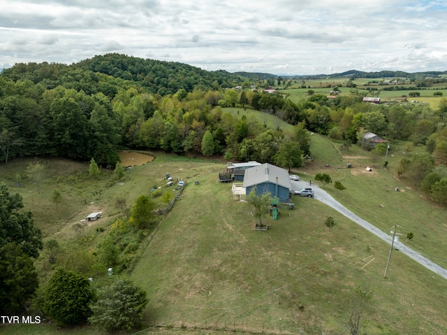 bird's eye view featuring a rural view