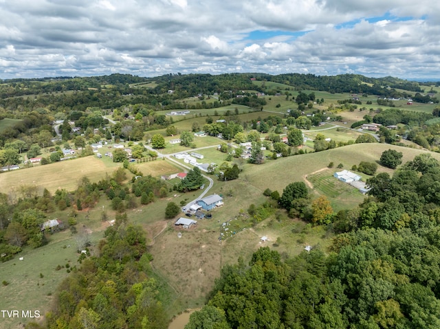 drone / aerial view featuring a rural view