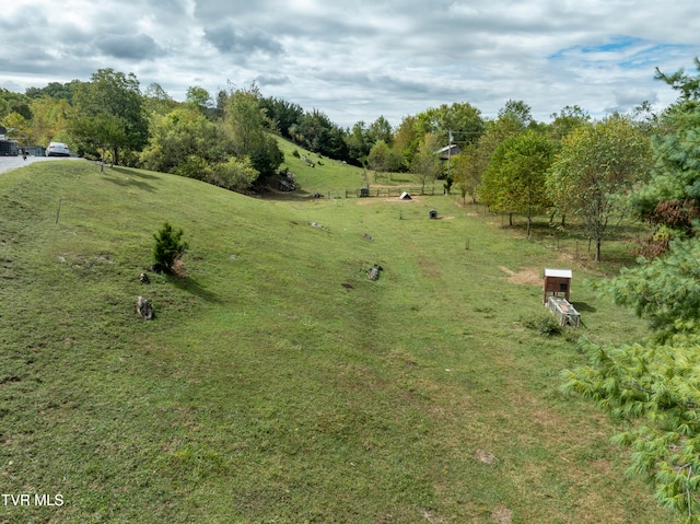 exterior space with a rural view