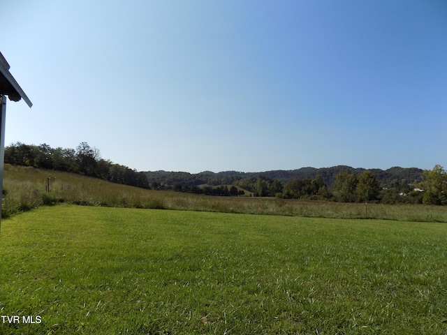 view of yard with a rural view