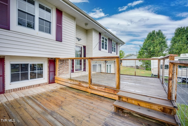 view of wooden deck