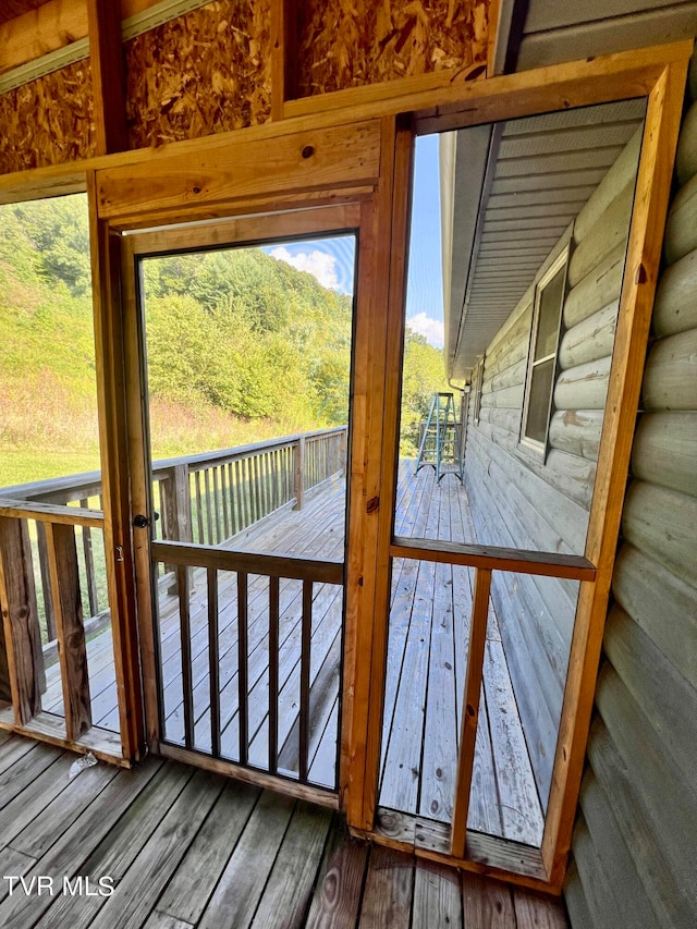 entryway featuring hardwood / wood-style floors