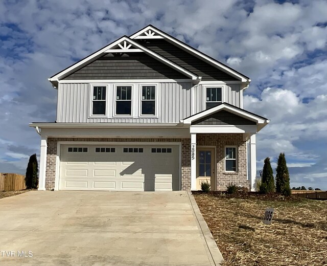 craftsman-style home featuring a garage