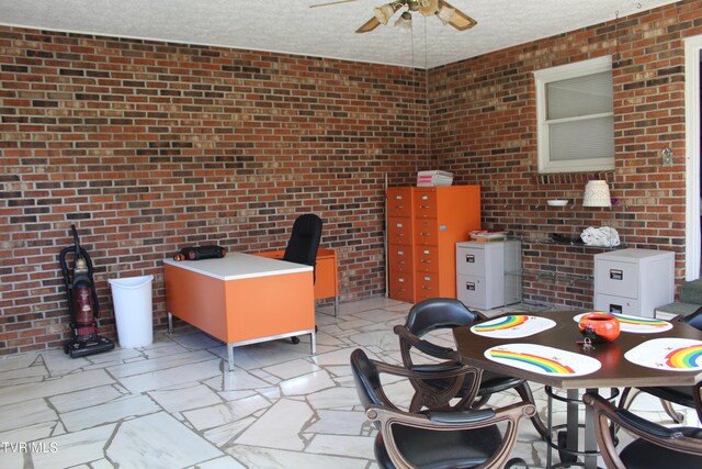 view of patio with ceiling fan