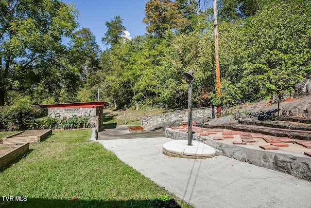 view of yard with a patio