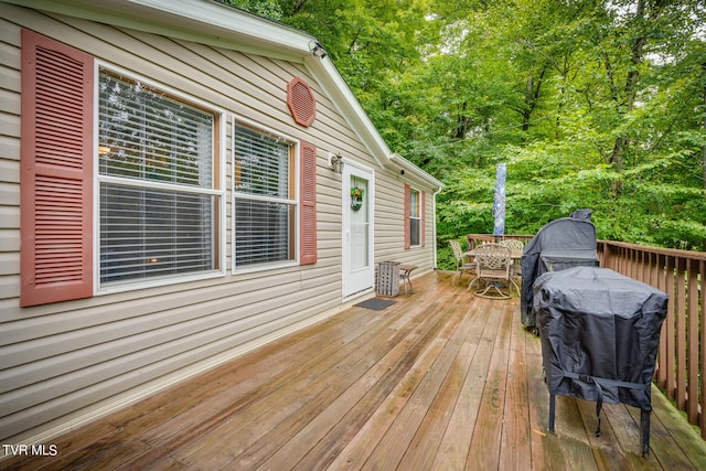 view of wooden deck